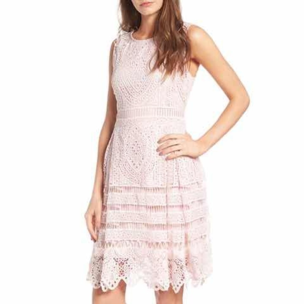 Light pink lace dress